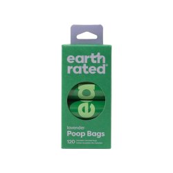 Earth Rated 120 Poop Bags On 8 Refill Rolls - Lavender Scented