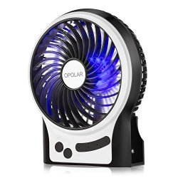 Portable Opolar Rechargeable Fan Mini Usb Fan With Upgraded 2200mah Lg Battery Personal Cooling For Traveling Hiking Fishing Camping Or Desktop 3 Speeds With Led Light
