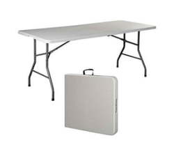 1.8 Meter Portable Folding Trestle Table White