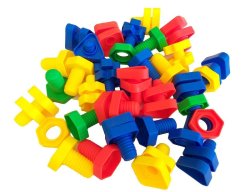 Educational Building Blocks Type 4- Bolts And Nuts 55 Pieces