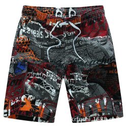 Summer Printing Athletics Casual Home Quickly Dry Loose Sports Beach Shorts Plu