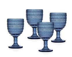 Godinger Silver Art Lumina Blue Set 4 Goblet
