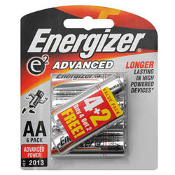 Energizer E2 Aa Alkaline Card 4+2 Free Promo Pack