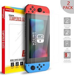 Amazingforless Screen Protector For Nintendo Switch 2 Pack 2017 Premium Tempered Glass Screen Protector For Nintendo Switch