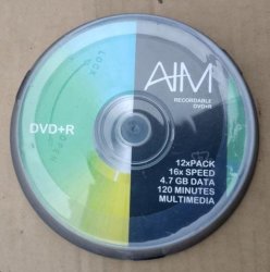 Aim Blank Recordable Dvds 12 Pack