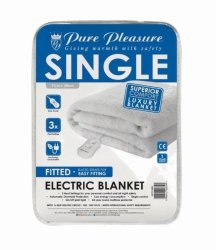 Pure Pleasure Single Fitted 91CM X 188CM Electric Blanket