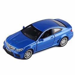Pengjie-model 1:32 Mercedes-benz C63 Amg Sedan Children's Adult Simulation Alloy Pull Back Car Model Toy Collection Color : Blue