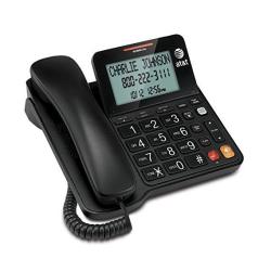 AT&T Cl2940 Corded Phone With Speakerphone Extra-large Tilt Display buttons Caller Id call Waiting And Audio Assist Black