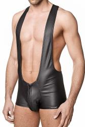 Mens Vinyl pu Leather Clubwear Cosplay Lingerie W-W850562 - L As Shown Synthetic Leather