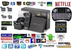 MXQ 4K Android Smart Tv Box MINI Wireless Keyboard Remote