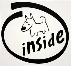 Dog Inside - Vinyl Sticker