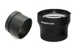 Telephoto Lens + Adapter Bundle For Canon Powershot S2 Canon S3 Canon S5 Canon Is Canon S2IS Canon S3IS Canon S5IS