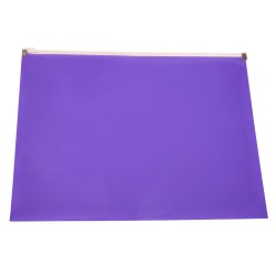 No Brand - A4 Zipper Bag Neon Purple