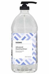 Amazon Brand - Solimo Advanced Hand Sanitizer With Vitamin E Original Scent Pump Bottle 67.59 Fluid Ounce