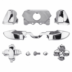 XBOX One Full Button Set Chrome Silver For Controllers With A 3.55 Headset Jack
