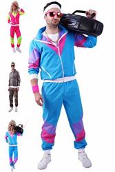 90s Shell Suit Party Dress Costume/Retro Tracksuit 90s Hip Hop Costumes 80s 80s Costumes for Men/Windbreaker and Pants 