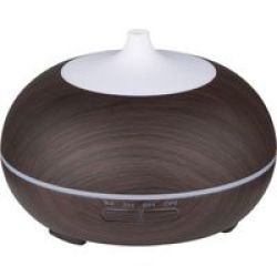Essential Oil Diffuser And Humidifier 300ML With LED Lights Dark Wood