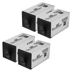 Speedy Inks - 4PK Remanufactured Replacement For Hp CD975AN Hp 920XL High-yield Black Ink Cartridge For Officejet 6000 6500 6500A 6500A Plus 7000 7500A