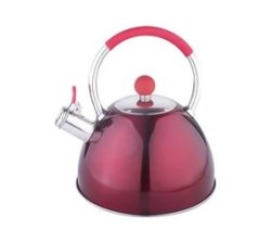 Stainless Steel Kitchen Whistle Stove Top - 3LTR - Dark Cherry Red