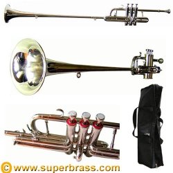 New 88 Cm 3-valve Flag Coronation Bb Trumpet - Rare Instrument