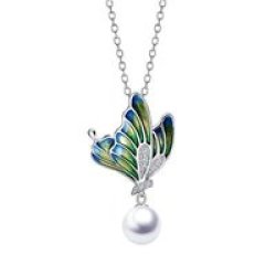 Dhia S925 Sterling Silver Butterfly Necklace With Swarovski Zirconia