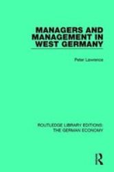 Managers And Management In West Germany Paperback