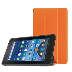 Ultra Lightweight Slim Folding Cover Stand For Fire Tablet - Orange Parallel