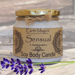 Natural Soy Body Candle: Sensual - Earth Magick 250ML