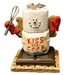Midwest CBK Christmas Decoration S'mores Baker Ornament "kiss The Cook" Christmas Ornament