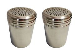 Stainless Steel Shakers - 7CM X 9CM - Bulk Pack Of 2 Shakers