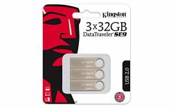 32GB USB 2.0 Datatraveler SE9 Metal Casing 3 Pack DTSE9H 32GB-3P
