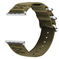 For Apple Watch Band Vigoss 42MM Woven Nylon Nato Band Soft Replacement Strap With Metal Adapters For Apple Watch Series 3 Series 1 Series