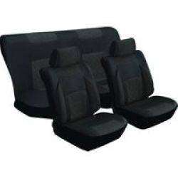 Stingray Majestic Quilted 8 Piece Seat Cover Set In Black & Anthracite