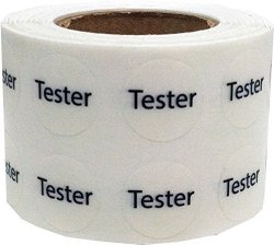 Clear Cosmetic Tester Labels 1 2 Inch 1 000 Adhesive Stickers