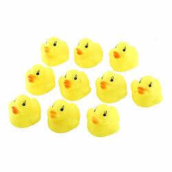 Lot 1/5/10/20Pcs Yellow Baby Children Bath Toys Rubber Squeaky Cute Duck Ducky 