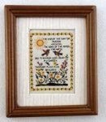 Melody Jane Dolls Houses House Miniature Accessory Sampler The Kiss Of Sun Picture Walnut Frame