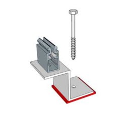 Kd Solar Penetrating Slate harvey Tile Roof Mounting Bracket With Push-clip For Long Rail Solutions.
