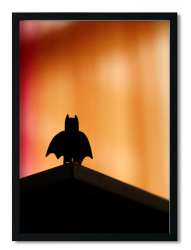 Decor Print Batman Silhouette - White Framed A4