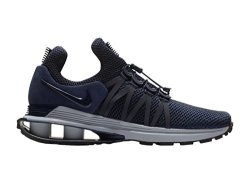 Nike Men's Shox Gravity Obsidian midnight Navy wolf Grey Synthetic Running Shoes 8.5 D M Us
