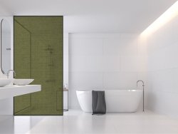Frosted Vinyl Sticker For Your Shower Glass Glass Not Included Design: Neutral Green