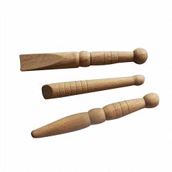 3PCS SET Wood Stick Tools Thai Wooden Massage Spa Foot Reflexology Therapy Body Health