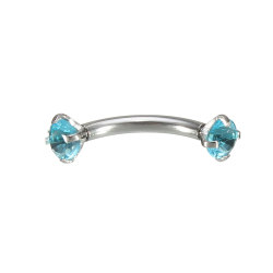 Crystal Stainless Steel Labret Body Piercing Eyebrow Bar Ring Jewelry
