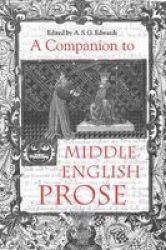 A Companion to Middle English Prose Paperback