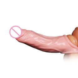 Silicone Reusable Condom For Penis Pump Enlarger Cock Sleeve Extension Penis Sleeve Condoms Ring For