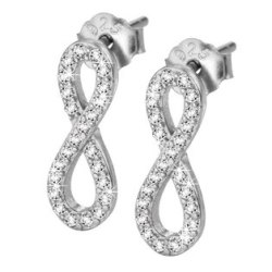 Shiroko Sterling Silver Infinity Earrings