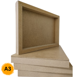 A3 Size Wooden Canvas Frame 297 X 420MM - 50MM With Backing Baord