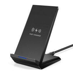 Qi Wireless Charging Dock Stand - Black