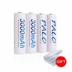 Palo 4 Pack AA3000 Cycle Ni-mh Pre-charged Rechargeable Batteries