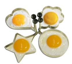4 Piece Stainless Steel Egg Mould Set