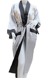 Authentic Thai Dragon Kimono- Reversible- Sterling Silver Color